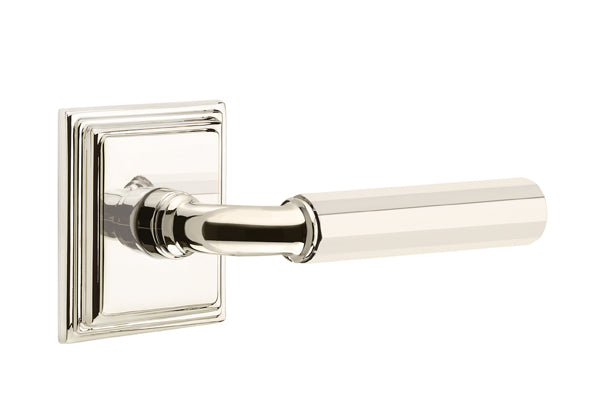 Emtek Select R-Bar Faceted Lever Wilshire Rosette