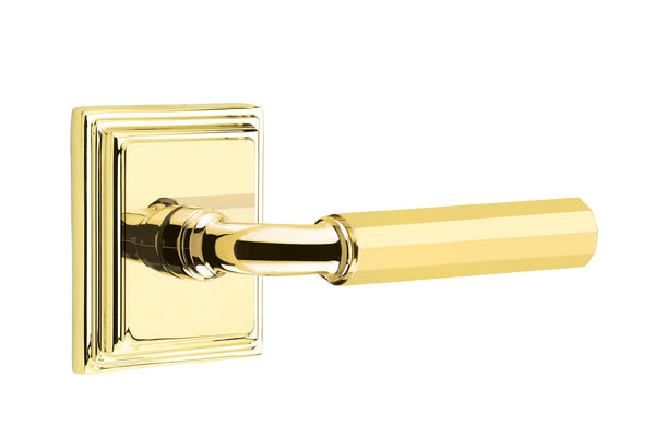 Emtek Select R-Bar Faceted Lever Wilshire Rosette