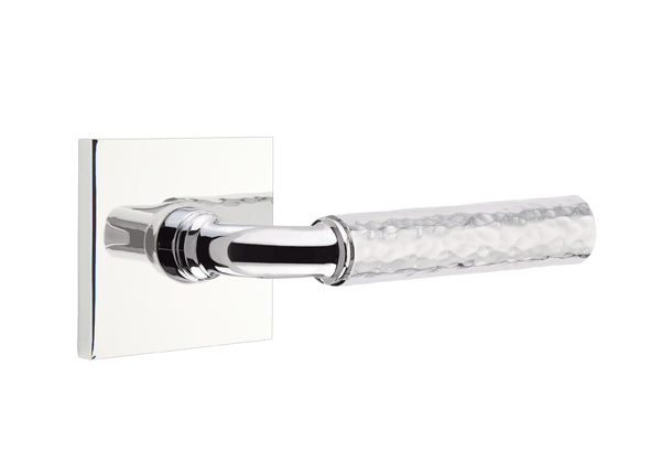 Emtek Select R-Bar Hammered Lever Square Rosette