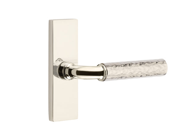 Emtek Stretto Narrow Trim Locksets with R-Bar Hammered Lever