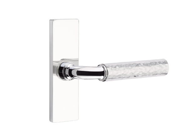 Emtek Stretto Narrow Trim Locksets with R-Bar Hammered Lever