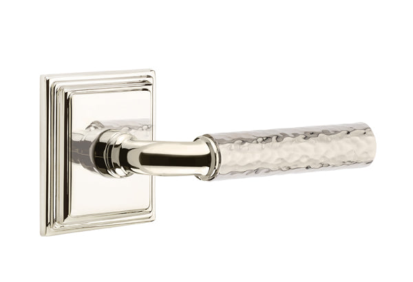 Emtek Select R-Bar Hammered Lever Wilshire Rosette