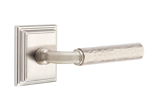 Emtek Select R-Bar Hammered Lever Wilshire Rosette