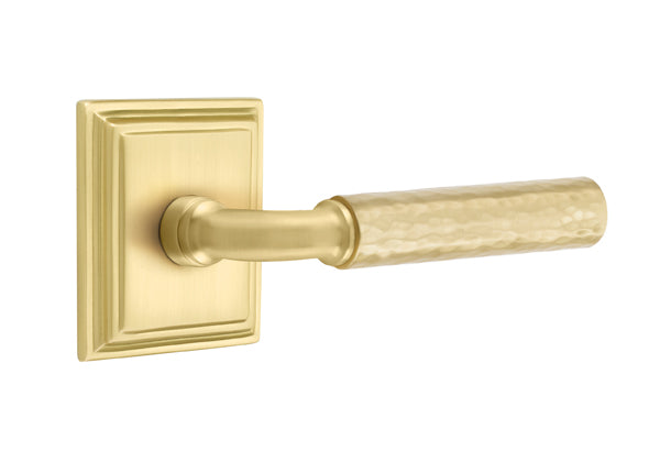 Emtek Select R-Bar Hammered Lever Wilshire Rosette