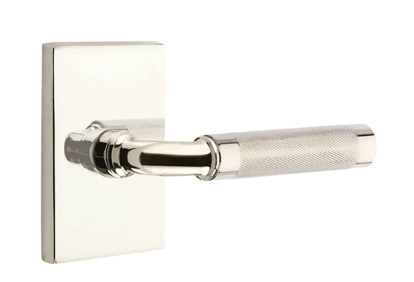 Emtek Select R-Bar Knurled Lever Modern Rectangular Rosette