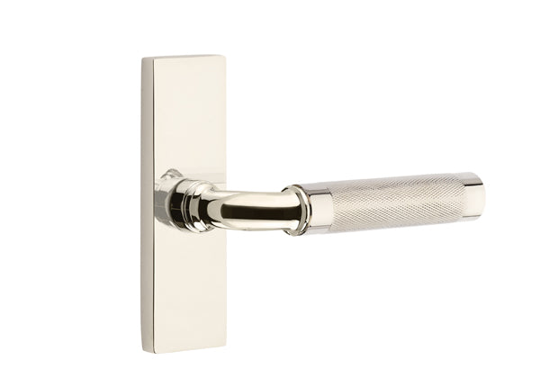 Emtek Stretto Narrow Trim Locksets with R-Bar Knurled Lever