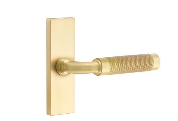Emtek Stretto Narrow Trim Locksets with R-Bar Knurled Lever