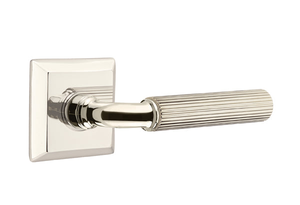 Emtek Select R-Bar Straight Knurled Lever Quincy Rosette