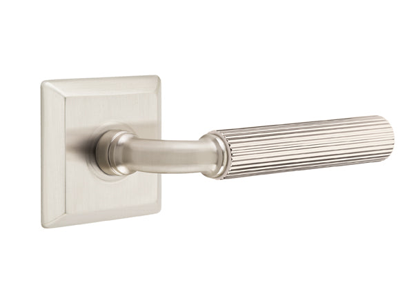 Emtek Select R-Bar Straight Knurled Lever Quincy Rosette