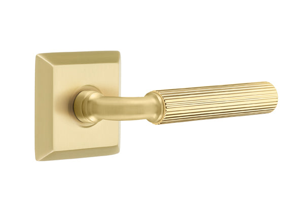 Emtek Select R-Bar Straight Knurled Lever Quincy Rosette