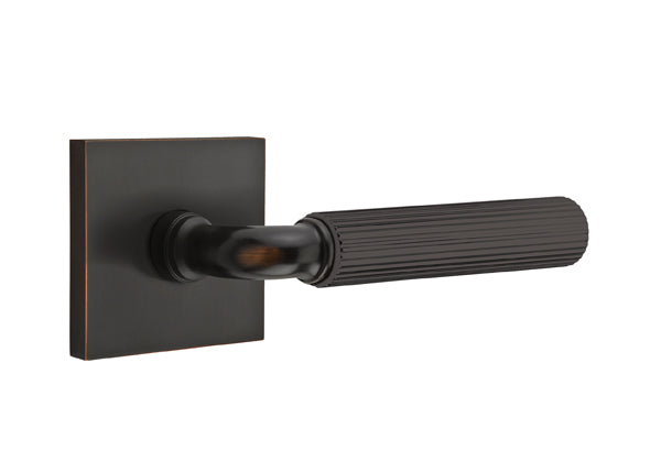 Emtek Select R-Bar Straight Knurled Lever Square Rosette