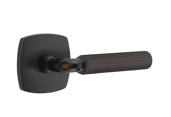 Emtek Select R-Bar Straight Knurled Lever Urban Modern Rosette