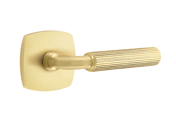 Emtek Select R-Bar Straight Knurled Lever Urban Modern Rosette