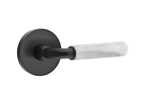 Emtek Select R-Bar White Marble Lever Disk Rosette