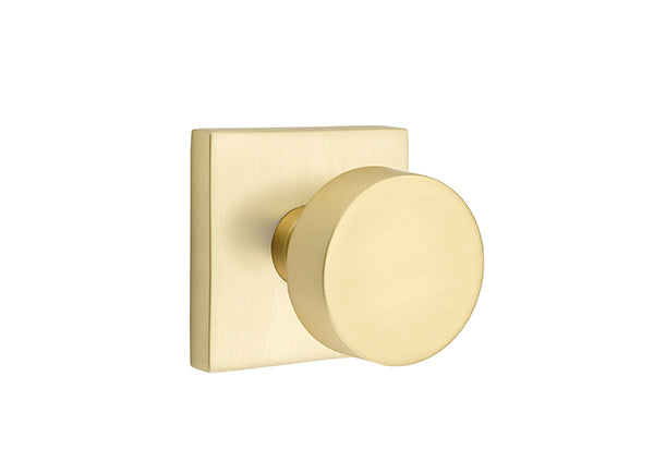 Emtek Round Knob with Square Rosette