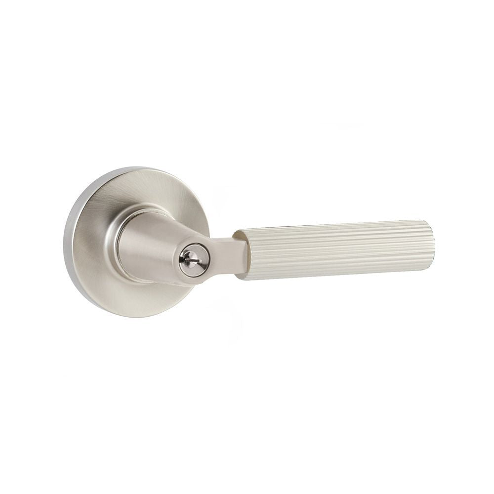 Emtek Select Key in L Square Straight Knurled Lever Disk Rosette