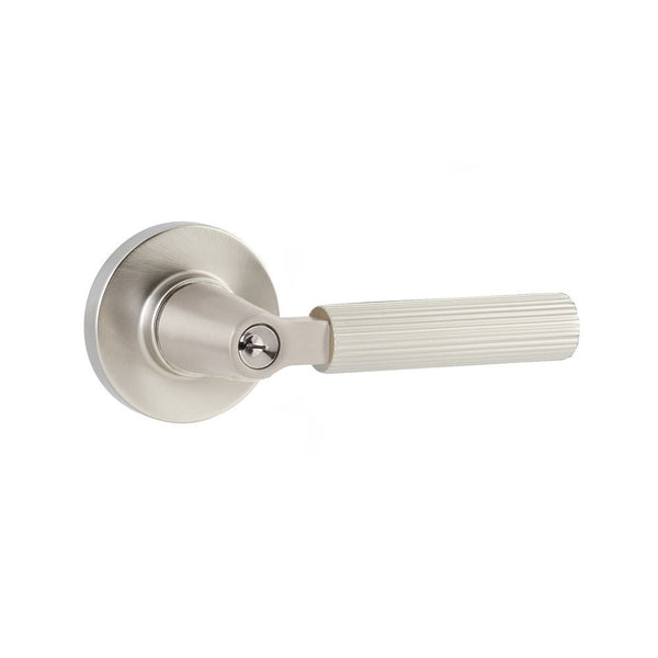 Emtek Select Key in L Square Straight Knurled Lever Disk Rosette