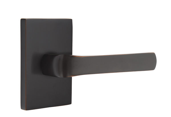 Emtek Spencer Lever with Modern Rectangular Rosette