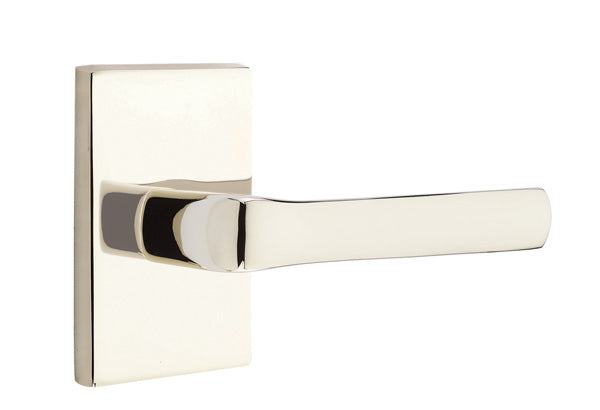 Emtek Spencer Lever with Modern Rectangular Rosette