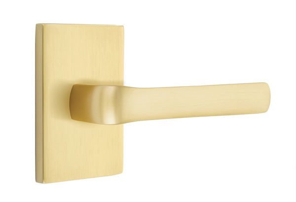 Emtek Spencer Lever with Modern Rectangular Rosette