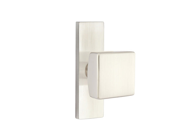 Emtek Stretto Narrow Trim Locksets with Square Knob