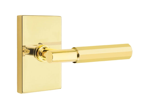 Emtek Select T-Bar Faceted Lever Modern Rectangular Rosette