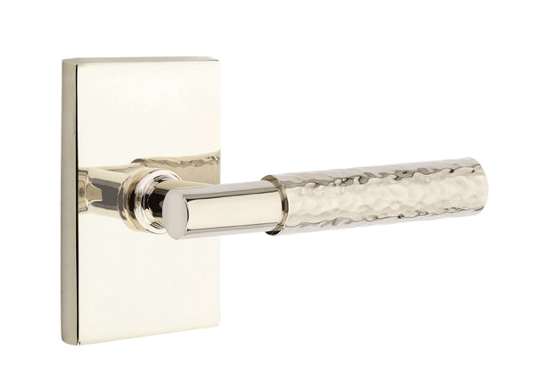 Emtek Select T-Bar Hammered Lever Modern Rectangular Rosette