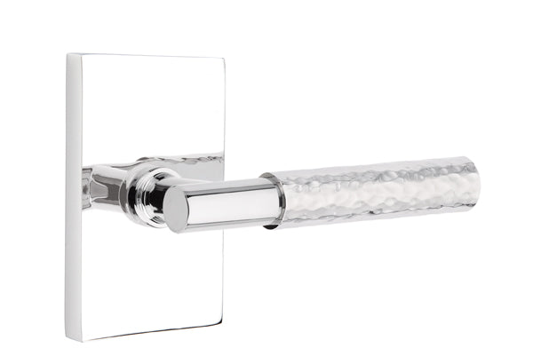 Emtek Select T-Bar Hammered Lever Modern Rectangular Rosette