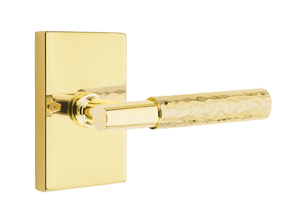Emtek Select T-Bar Hammered Lever Modern Rectangular Rosette