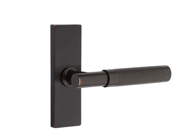 Emtek Stretto Narrow Trim Locksets with T-Bar Knurled Lever