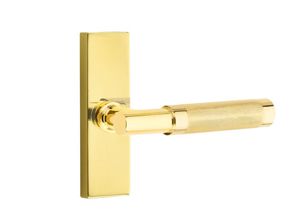 Emtek Stretto Narrow Trim Locksets with T-Bar Knurled Lever