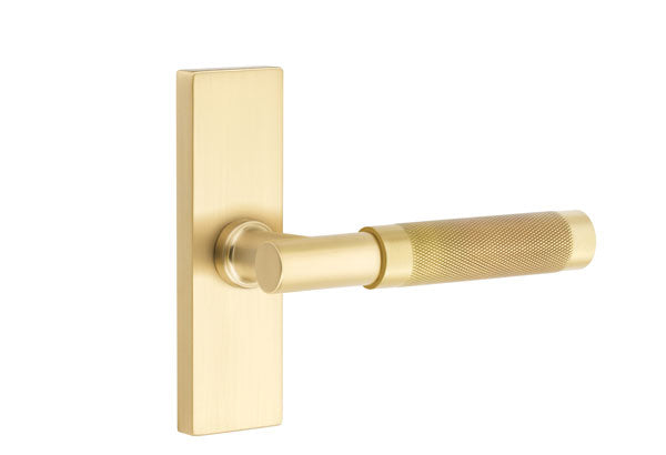 Emtek Stretto Narrow Trim Locksets with T-Bar Knurled Lever