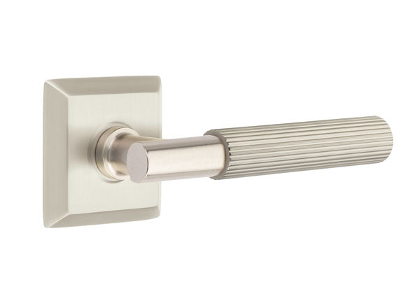 Emtek Select T-Bar Straight Knurled Lever Quincy Rosette