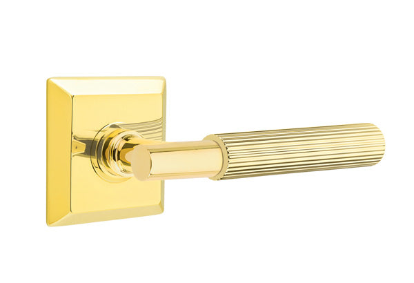Emtek Select T-Bar Straight Knurled Lever Quincy Rosette
