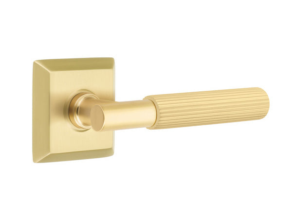 Emtek Select T-Bar Straight Knurled Lever Quincy Rosette