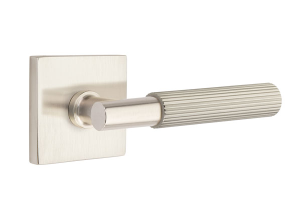 Emtek Select T-Bar Straight Knurled Lever Square Rosette