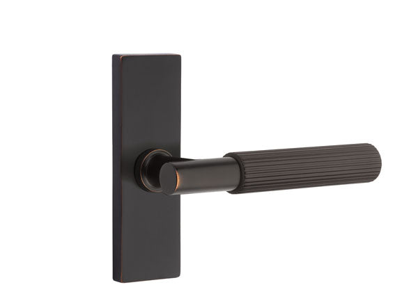 Emtek Stretto Narrow Trim Locksets with T-Bar Straight  Knurled Lever
