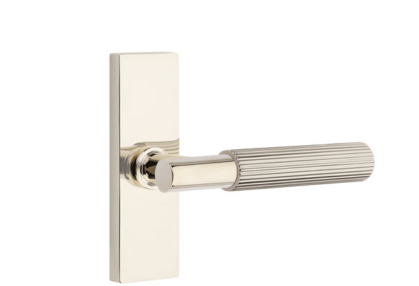 Emtek Stretto Narrow Trim Locksets with T-Bar Straight  Knurled Lever