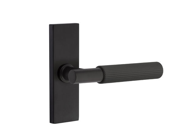 Emtek Stretto Narrow Trim Locksets with T-Bar Straight  Knurled Lever