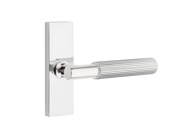 Emtek Stretto Narrow Trim Locksets with T-Bar Straight  Knurled Lever