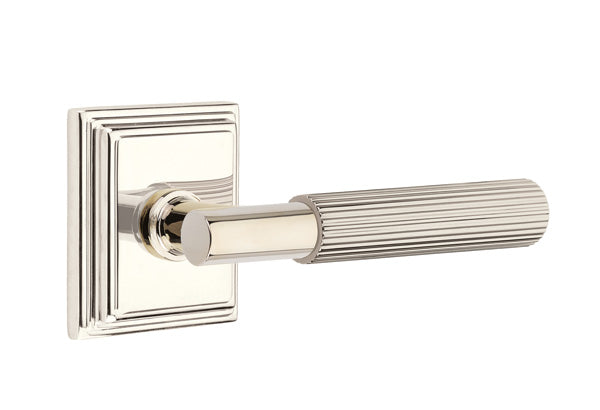 Emtek Select T-Bar Straight Knurled Lever Wilshire Rosette