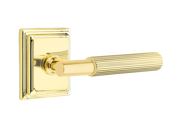 Emtek Select T-Bar Straight Knurled Lever Wilshire Rosette