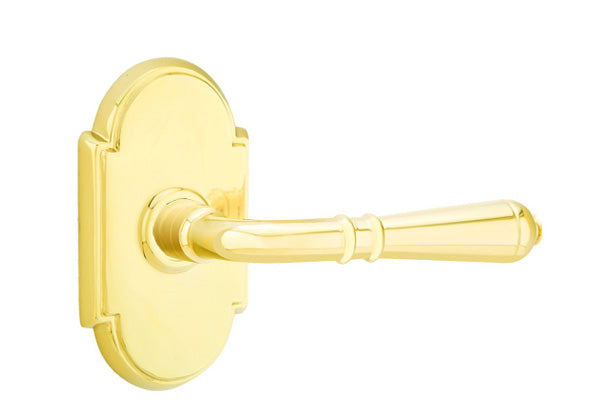 Emtek Door Handle - Turino Lever Style 8 Rosette - Classic Brass