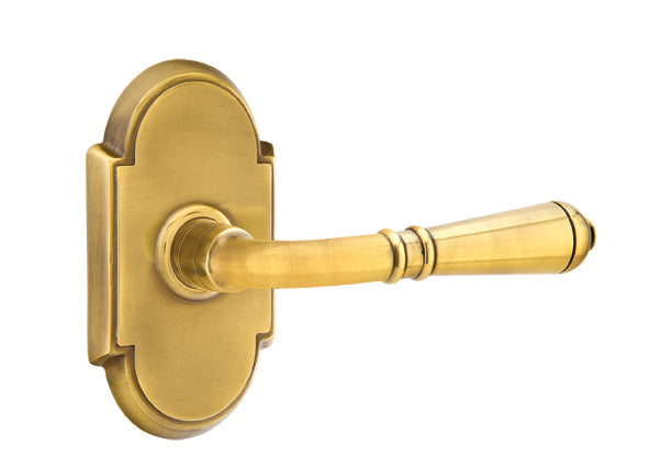 Emtek Door Handle - Turino Lever Style 8 Rosette - Classic Brass