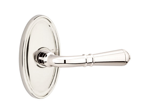 Emtek Door Handle - Turino Lever Oval Rosette - Classic Brass