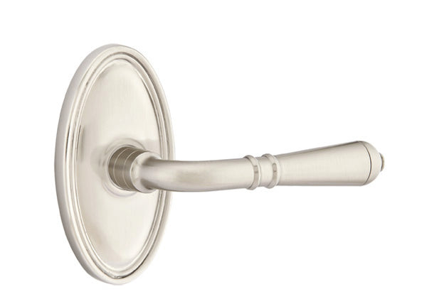 Emtek Door Handle - Turino Lever Oval Rosette - Classic Brass