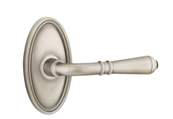 Emtek Door Handle - Turino Lever Oval Rosette - Classic Brass