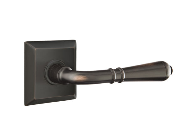 Emtek  Door Handle - Turino Lever Quincy Rosette - Classic Brass