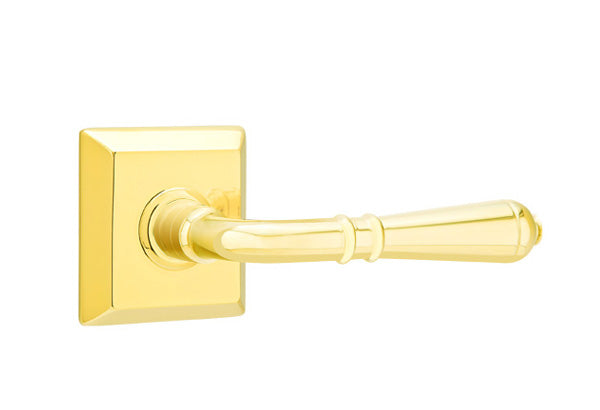 Emtek  Door Handle - Turino Lever Quincy Rosette - Classic Brass