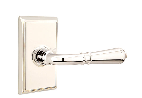 Emtek  Door Handle - Turino Lever Rectangular Rosette - Classic Brass